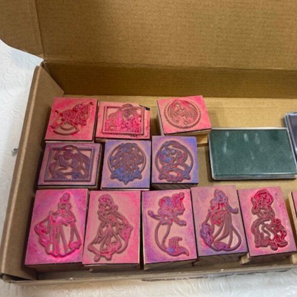 Lot of 13 Disney Princesses Disney Characters Mounted Rubber Stamps - Picture 8 of 16